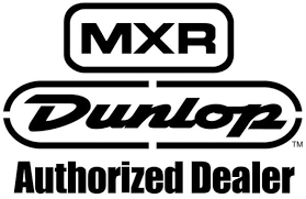 MXR Dunlop Authorized Dealer logo in black and white.