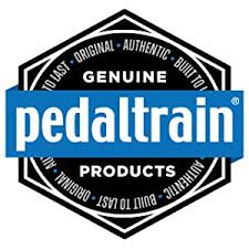 Pedaltrain logo: Blue bar with
