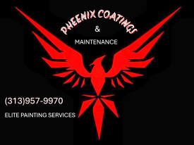 Red phoenix logo with company name 