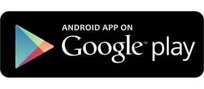 A google play button with a colorful triangle on a black background.