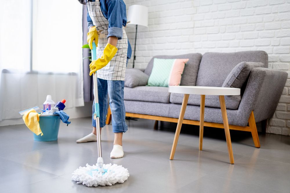 Mopping The Floor — Owensboro, KY — Nella's Cleaning Company