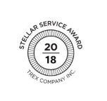 The stellar service award logo for trek company inc.