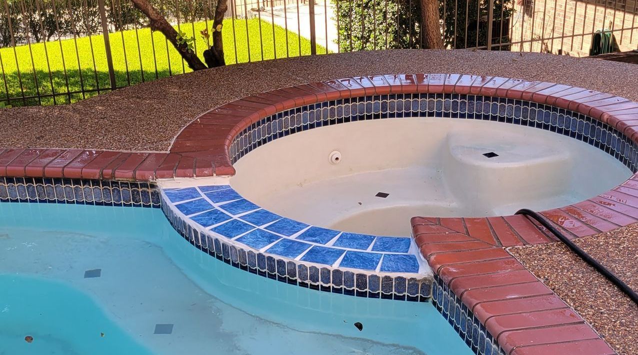 Repairing cosmetic features of a pool