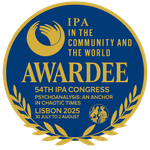 Award badge for 54th IPA Congress in Lisbon 2025: 