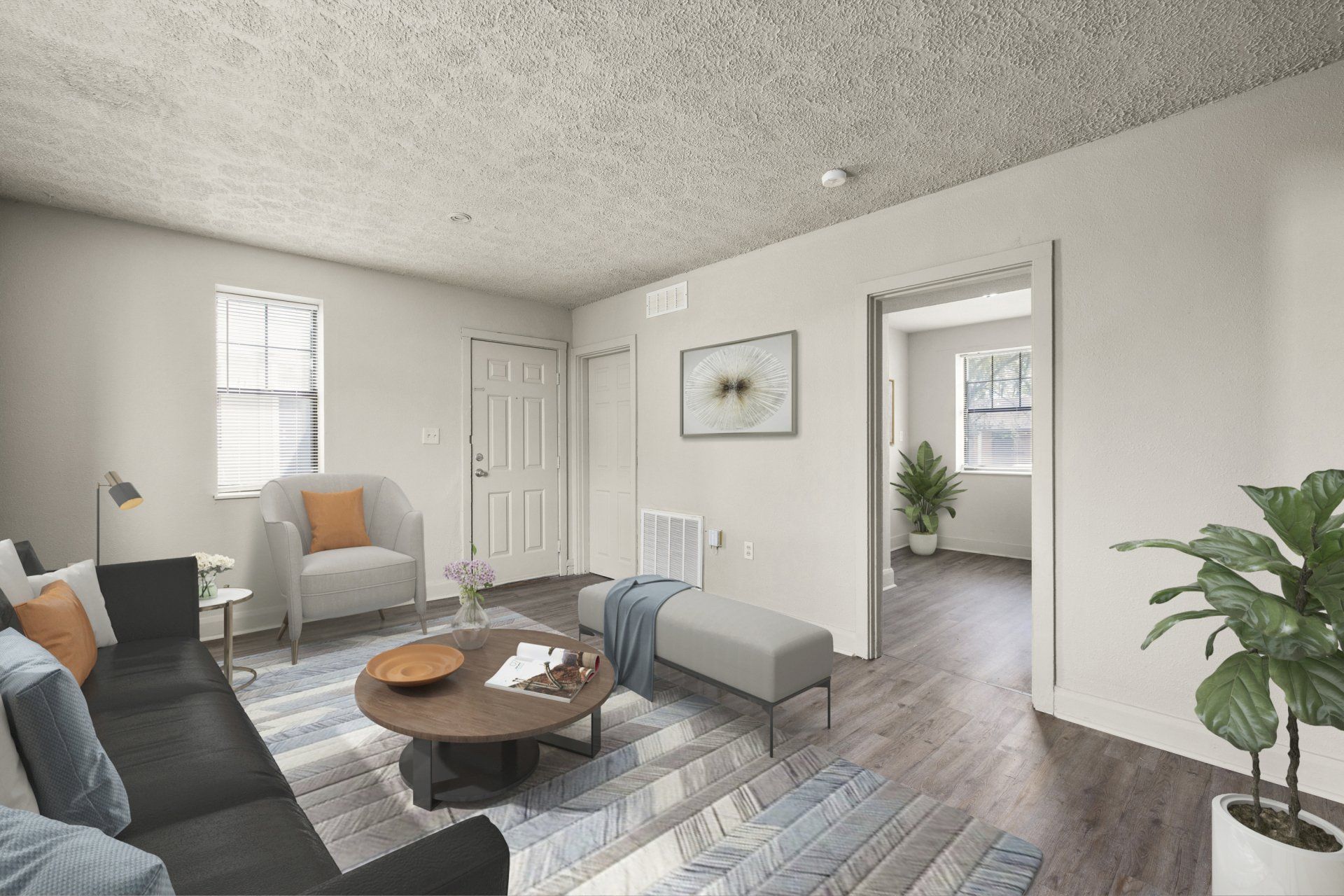 amber terrace 2 bedroom apartment living room