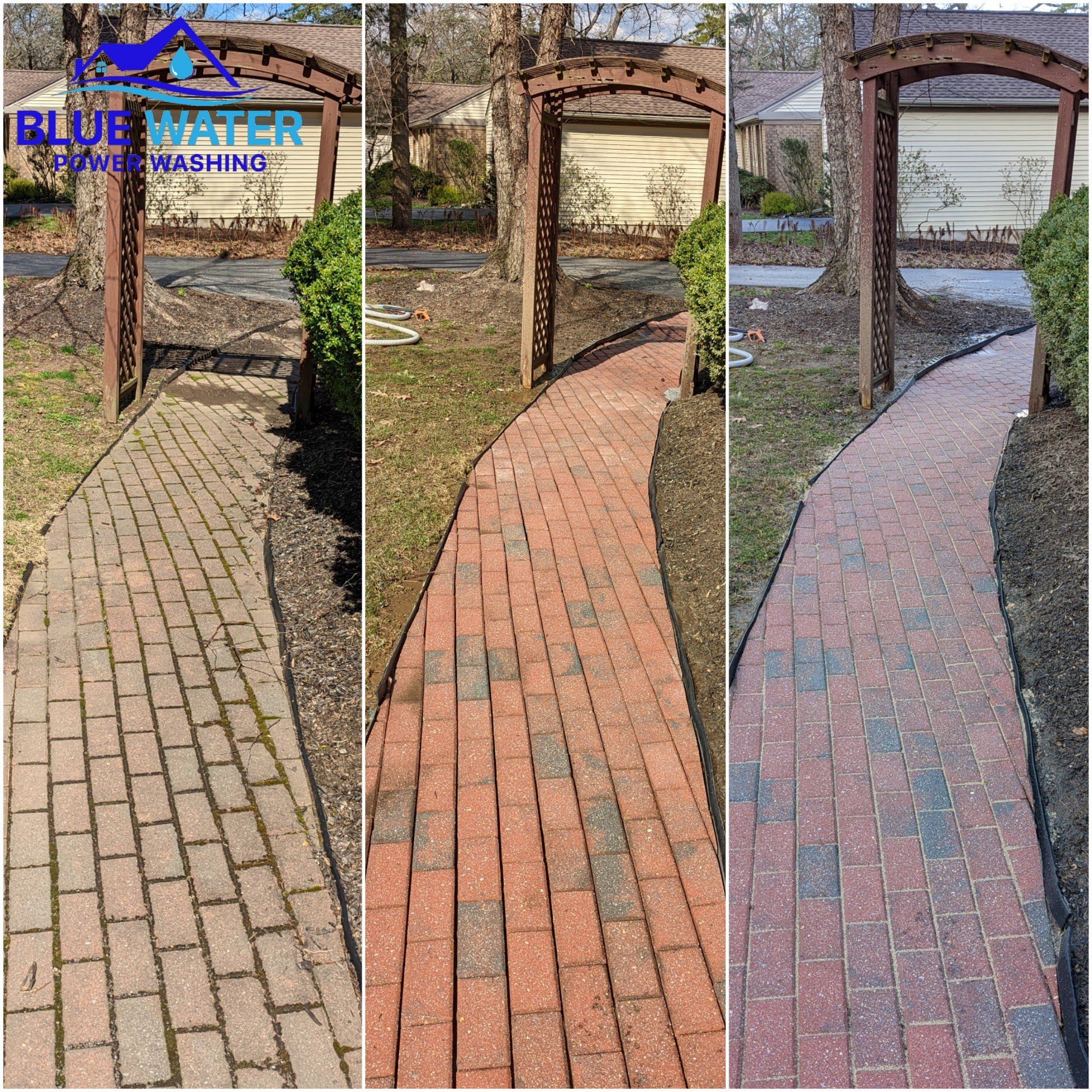Paver Cleaning, Sanding and Sealing — East Norriton, PA — Blue Water Power Washing