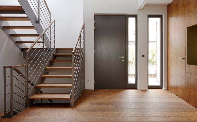 stairs and hardwood flooring