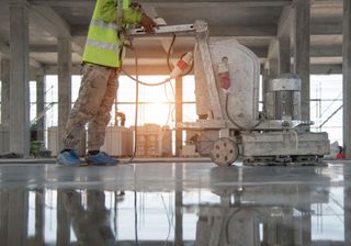 polishing concrete floor