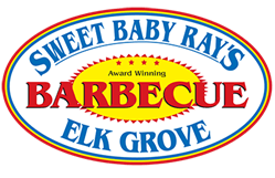 The logo for sweet baby ray 's barbecue elk grove