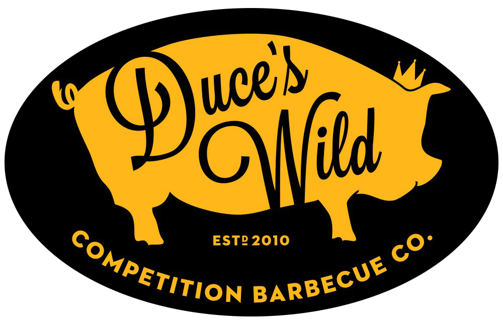 The logo for duke 's wild competition barbecue co.