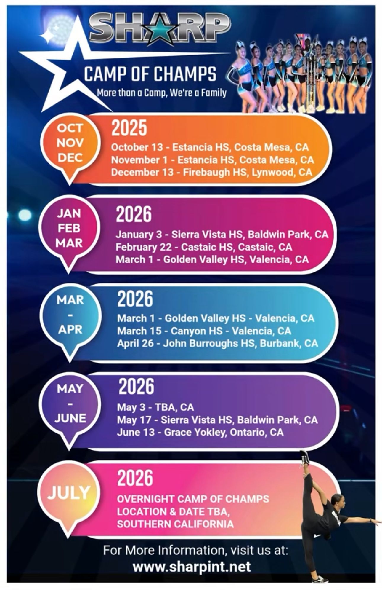 #1 Cheer and Dance Competitions in the West Coast