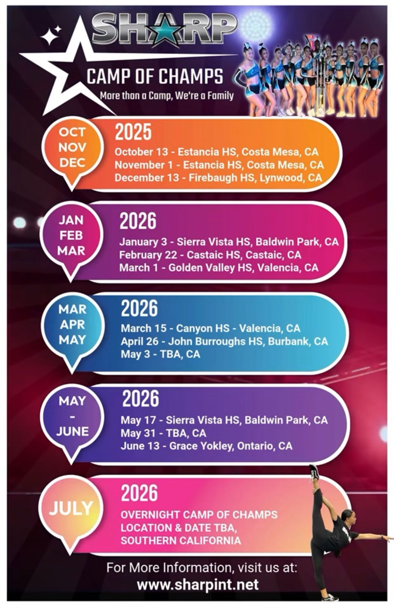 #1 Cheer and Dance Competitions in the West Coast
