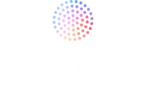 Luminate Home Loans white logo with color radial