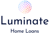 Luminate Home Loans blue logo with color radial