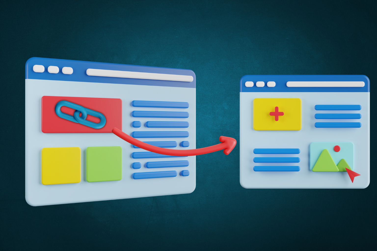 graphic showing how backlinking works