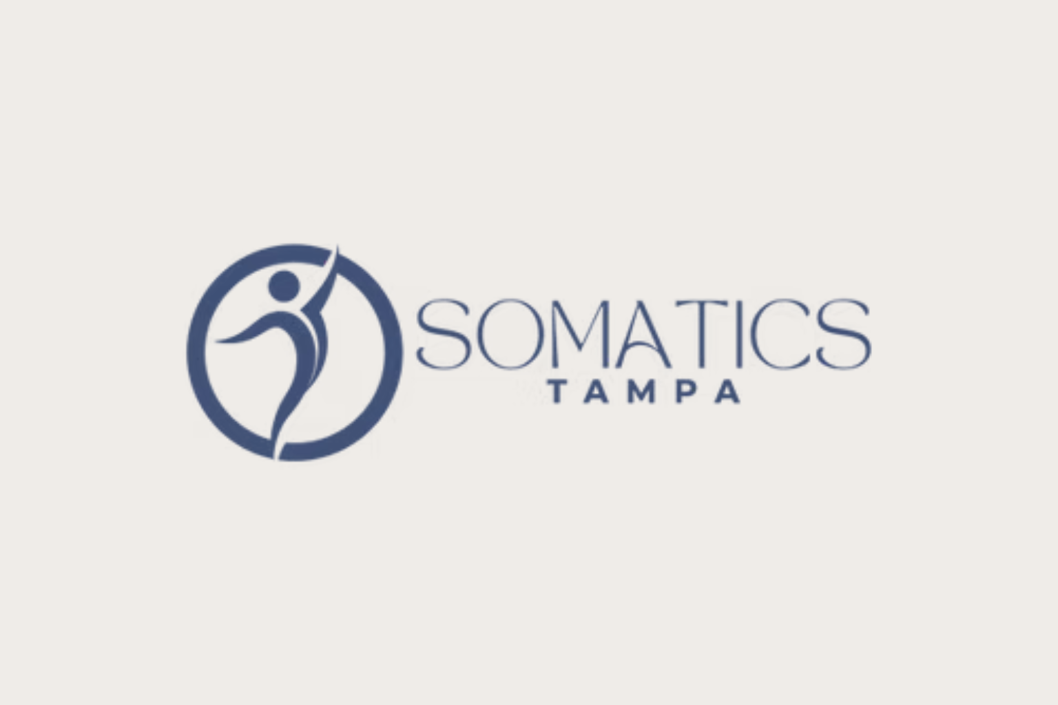 Somatics Tampa logo with stylized human figure