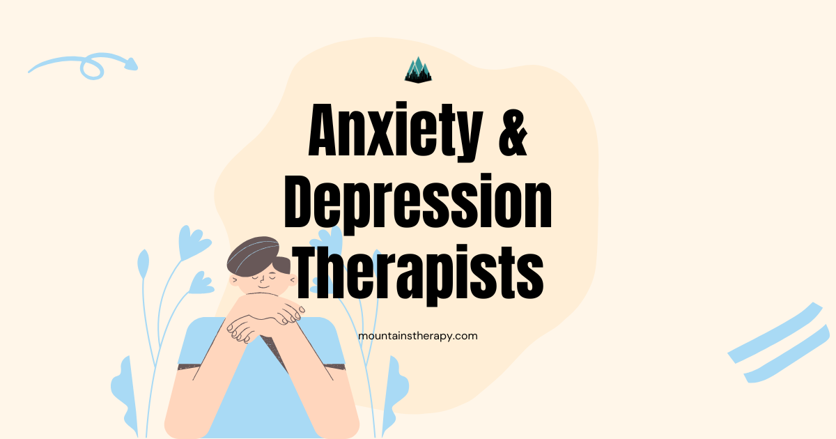 Therapist working with a client with anxiety and depression. 