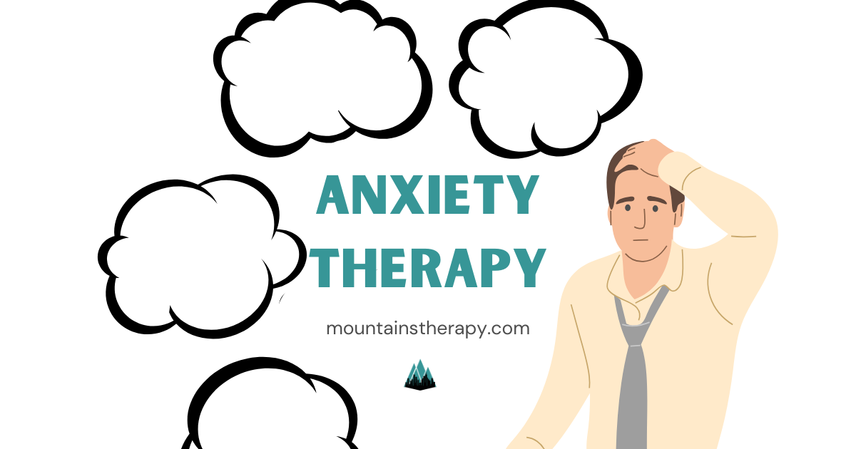 Counselor and adult in anxiety counseling session.