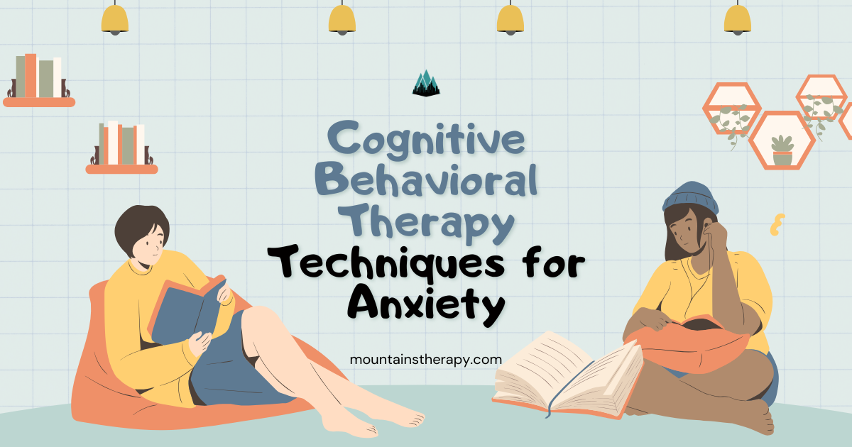 Therapist helping anxiety with Cognitive Behavioral Therapy.