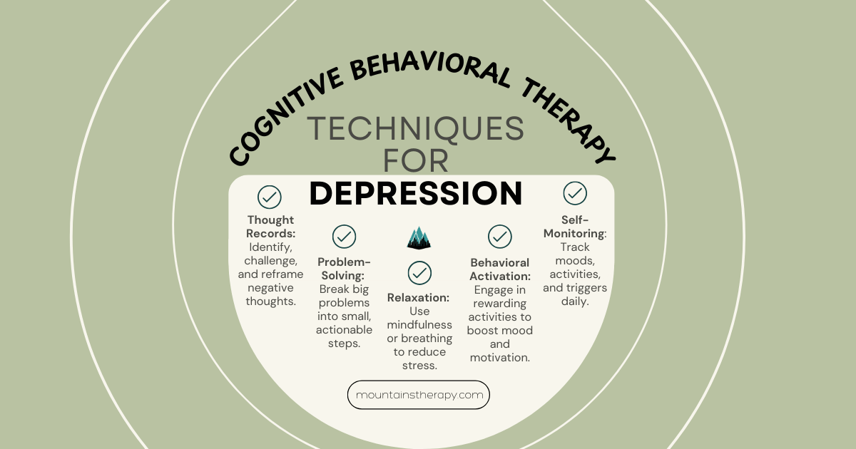 Read about different CBT techniques for depression