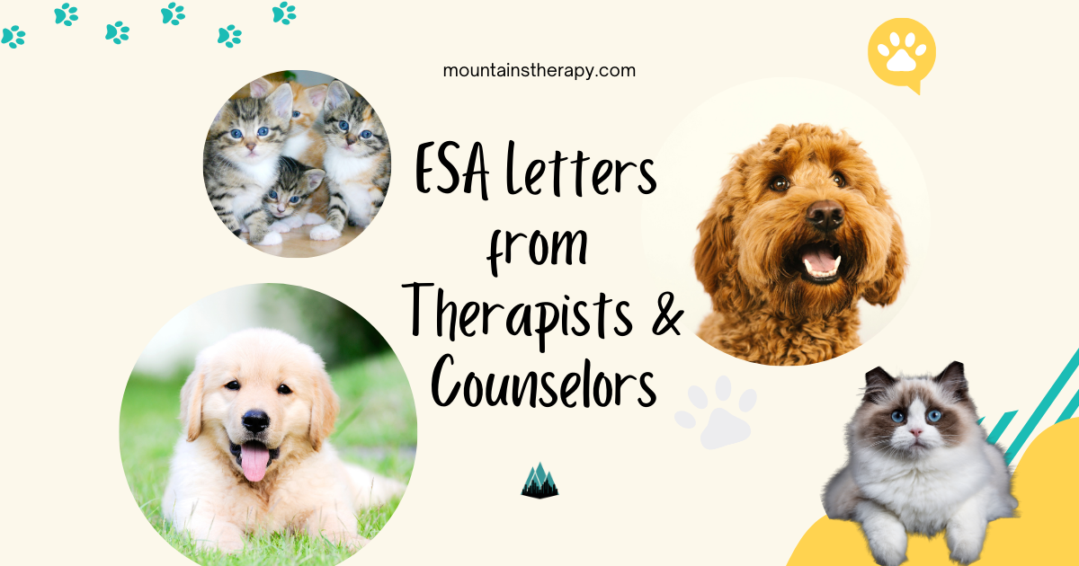 Therapist writing an Emotional Support Animals  ESA) Letter.