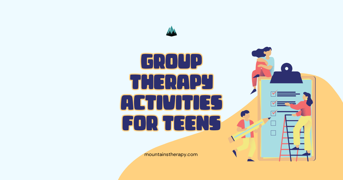 Therapist with teens in group therapy. 