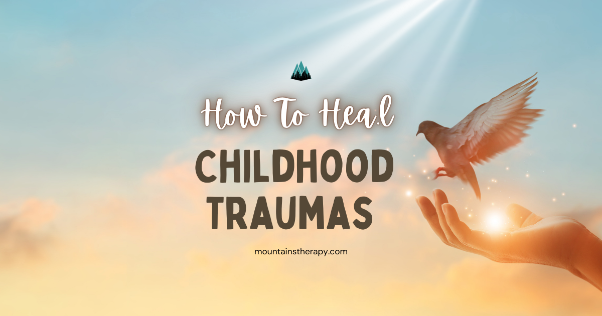 Counselor helping heal childhood traumas. 