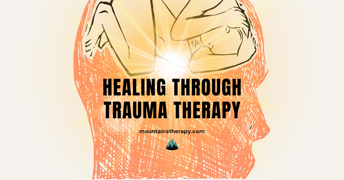 Counselor providing trauma-focused therapy session.