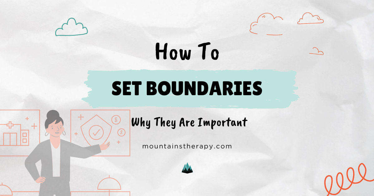 Therapist teaches a person how to set boundaries. 