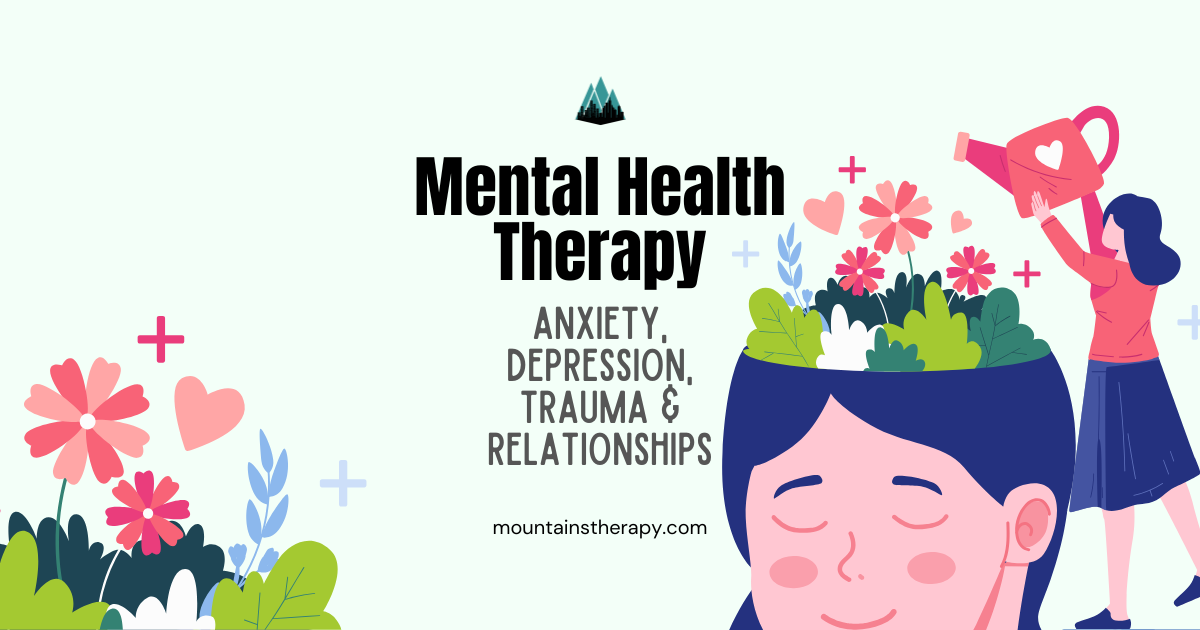 Therapist supporting client in mental health therapy session. 