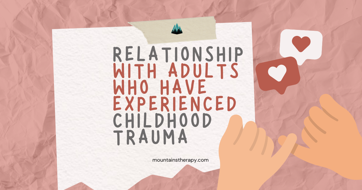 A therapist with an adult in childhood trauma therapy. 