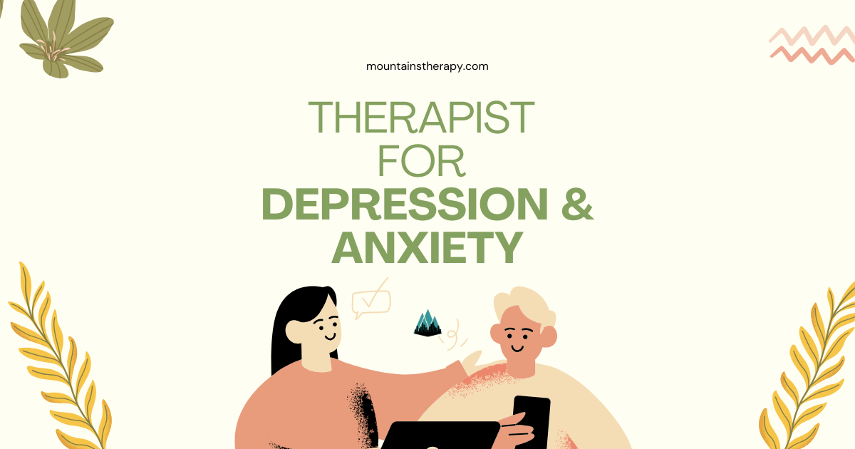 Therapist treating adult with depression and anxiety.