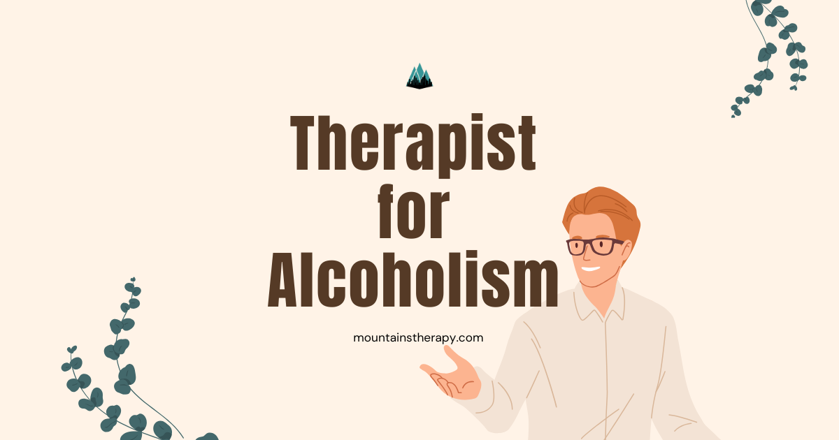 Alcoholism therapist with client in therapy. 