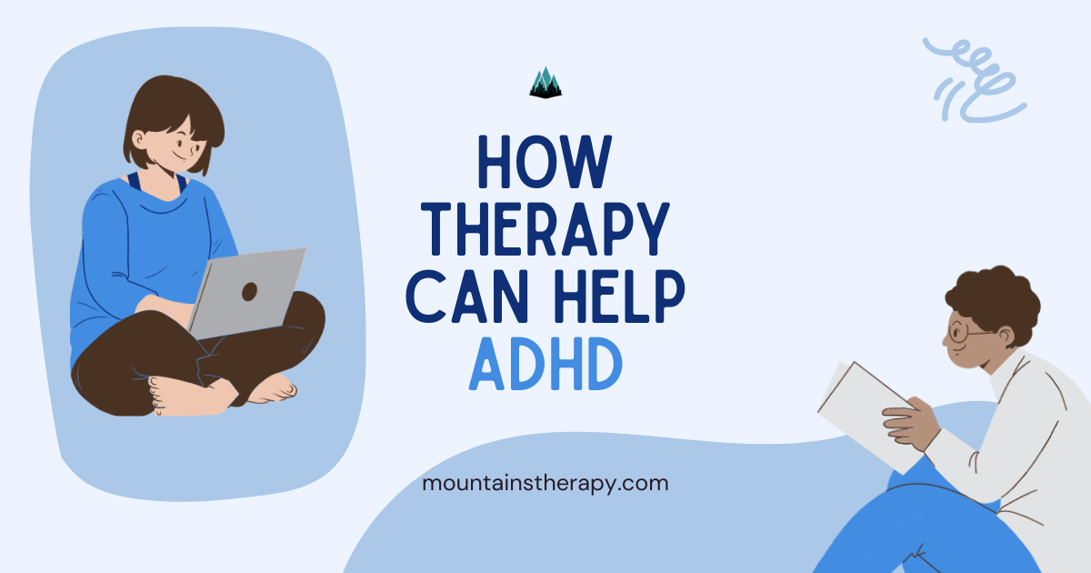 Therapist helping a client with ADHD.