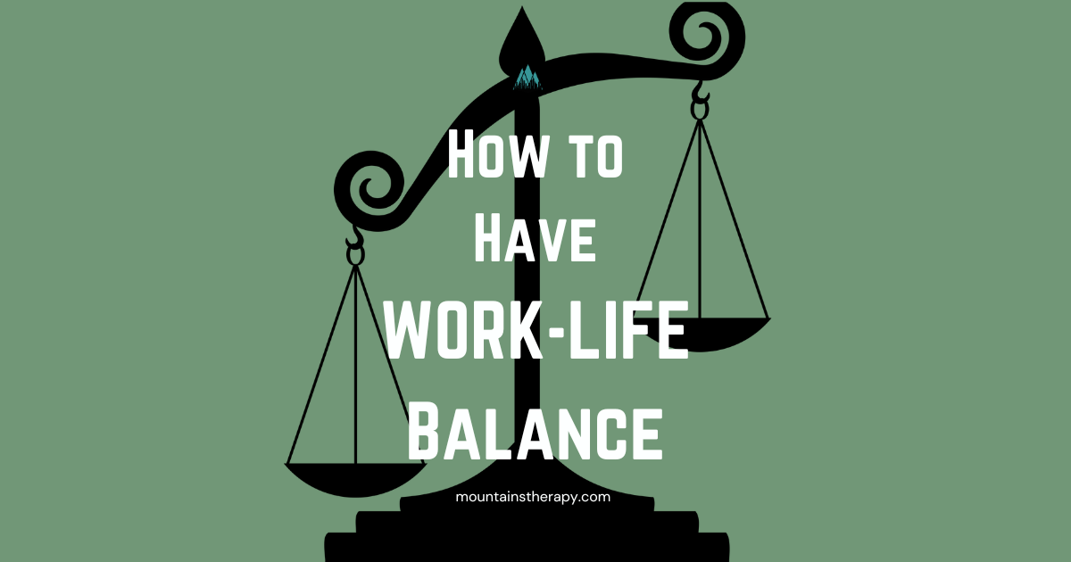 A counselor helps a client create a work-life balance. 