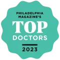 Philadelphia magazine 's top doctors badge for 2024