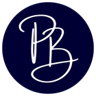 White script initials of P and B