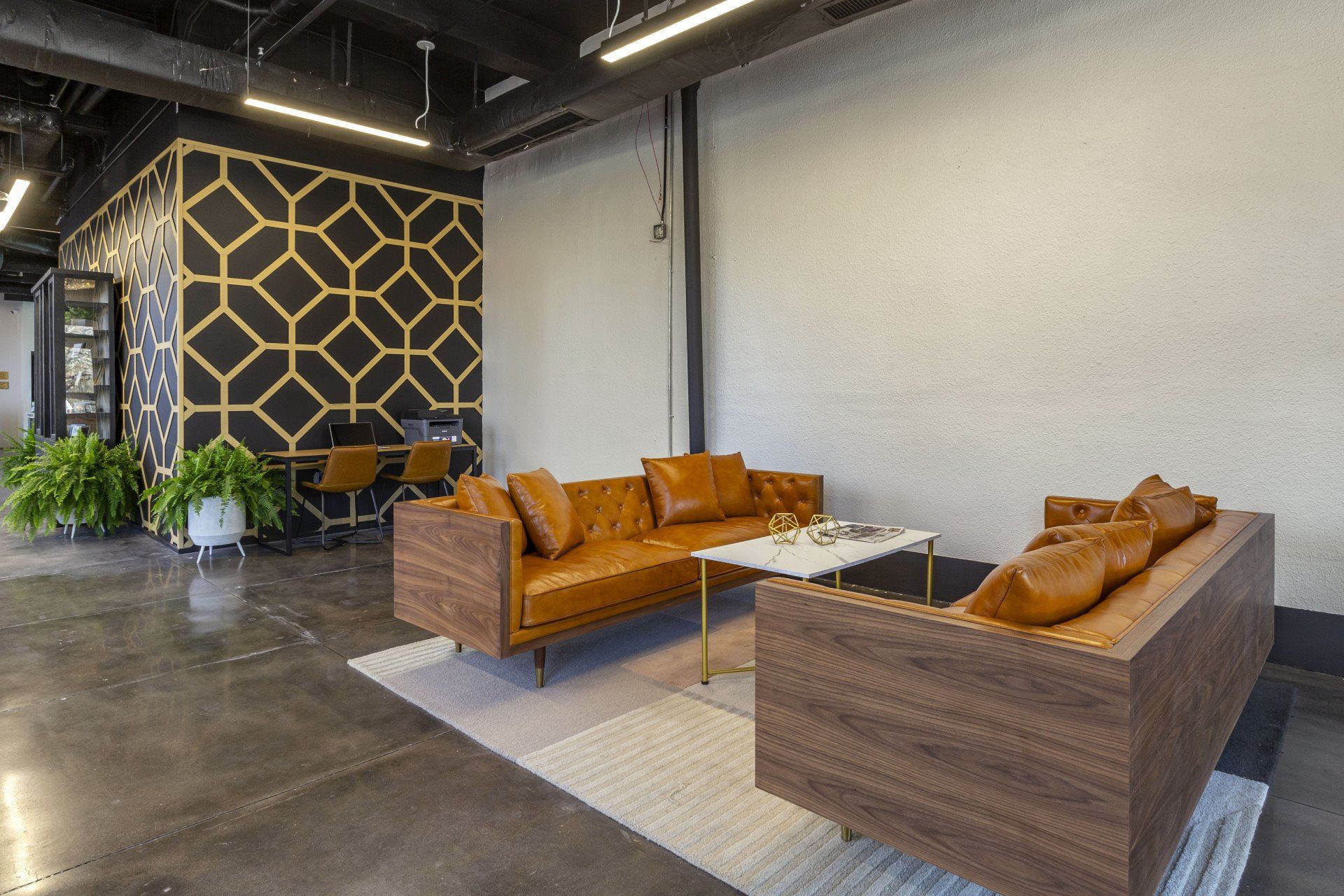 A living room with two couches and a coffee table.