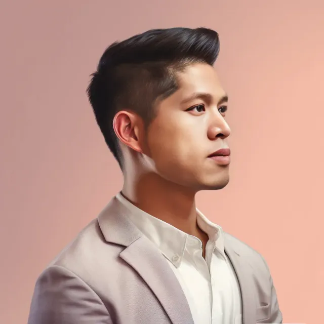 The co owner of the Business Dayle Feliciano in a semi formal outfit.