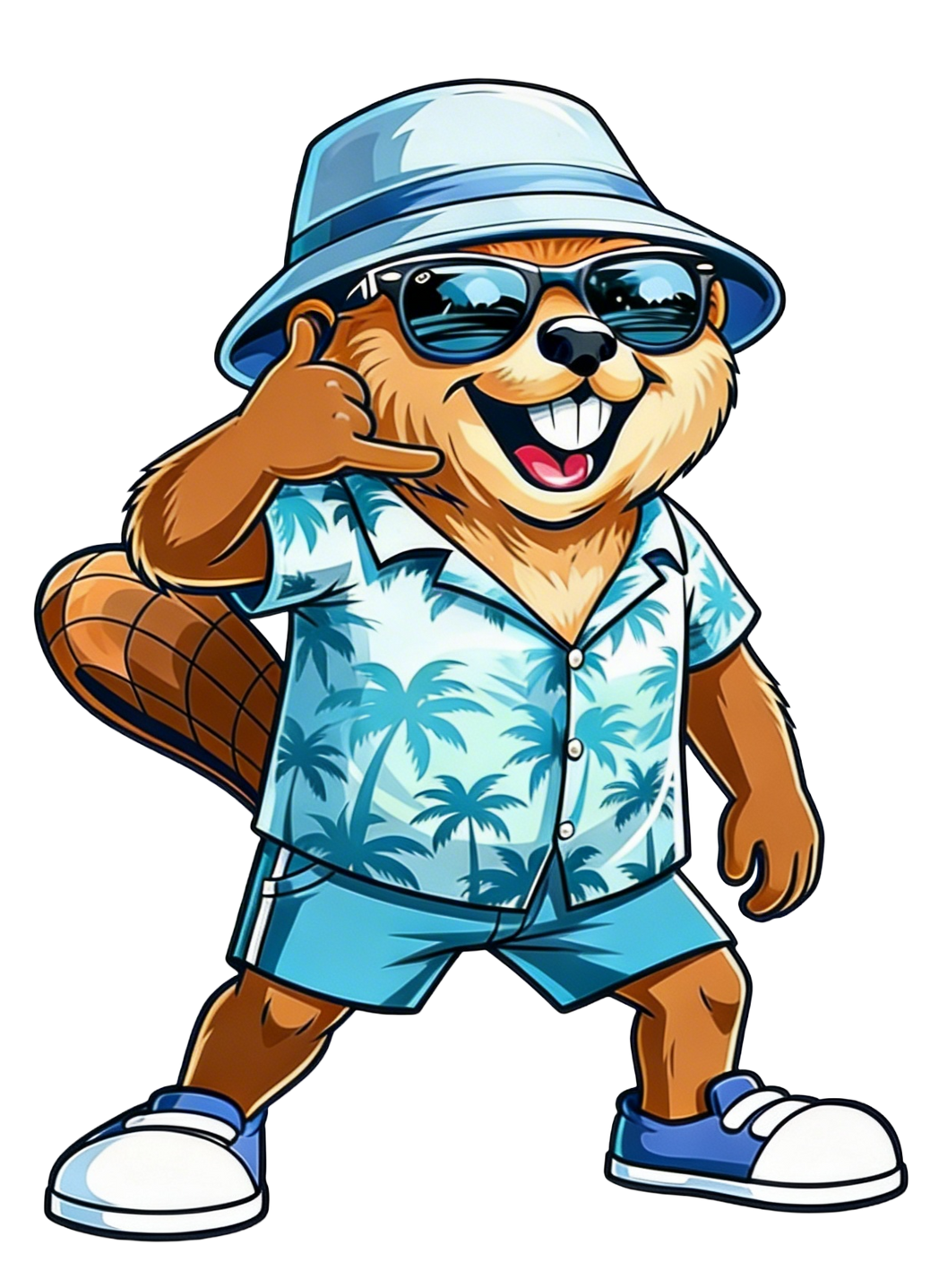 Three stylized blue water droplets splashing against a white background.