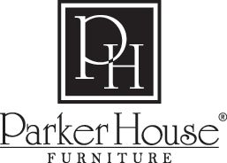The logo for parker house furniture is black and white.