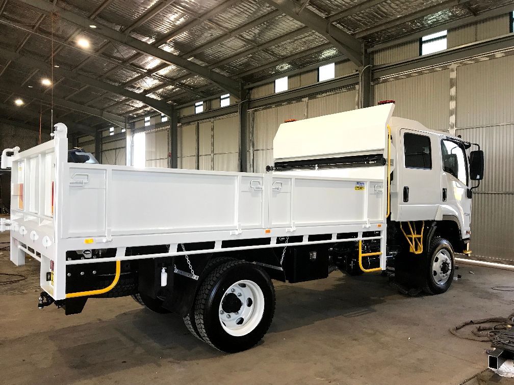 White Tipper Truck — Welders in Dubbo
