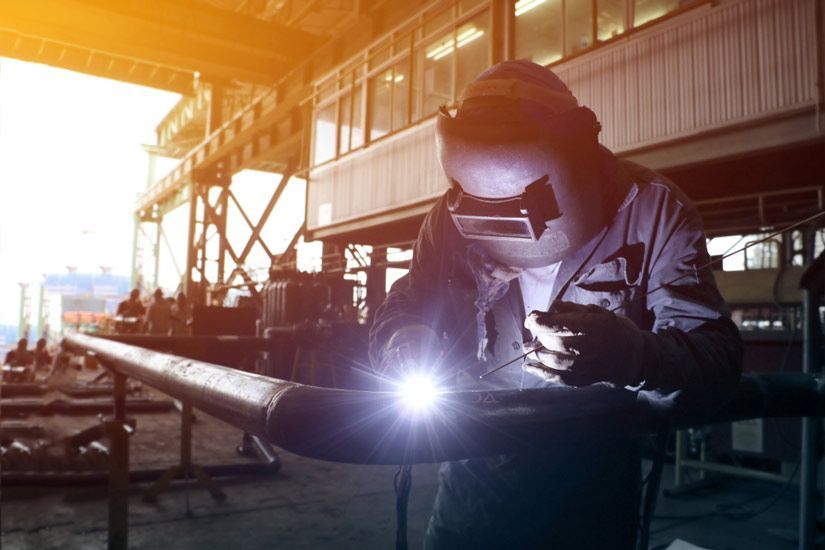 Steel fabricator bending and forming steel in Dubbo workshop