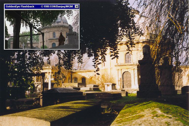 The chapel of West Brompton Cemetery, as can be seen in GoldenEye (1995)