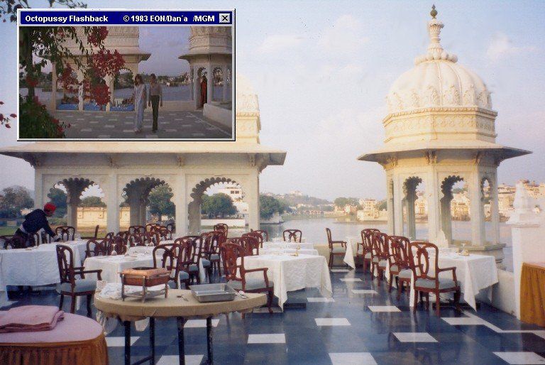 Dinner at the terrace of the Lake Palace Udaipur