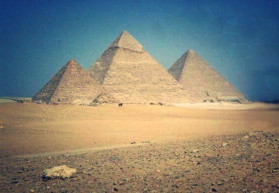 The pyramids of Gizeh, Egypt