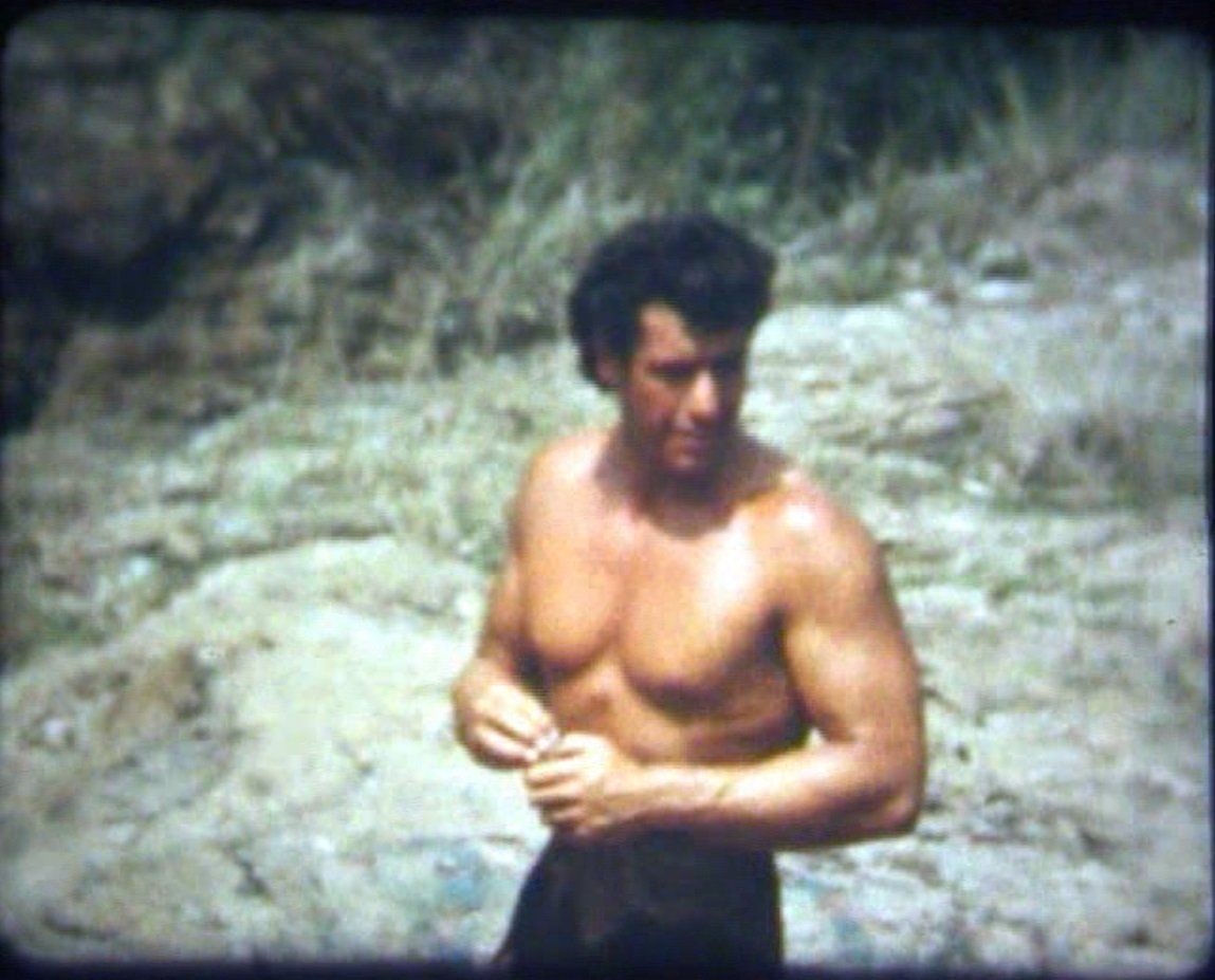 Gordon Scott behind the scenes as Tarzan