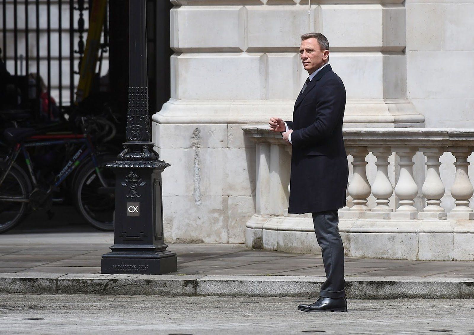 Daniel Craig as James Bond, back in London
