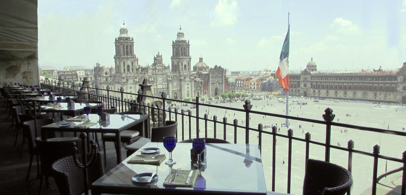 View from the hotel on to the Zocalo