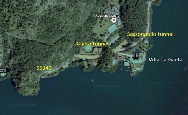 Location of Villa La Gaeta @ Lake Como